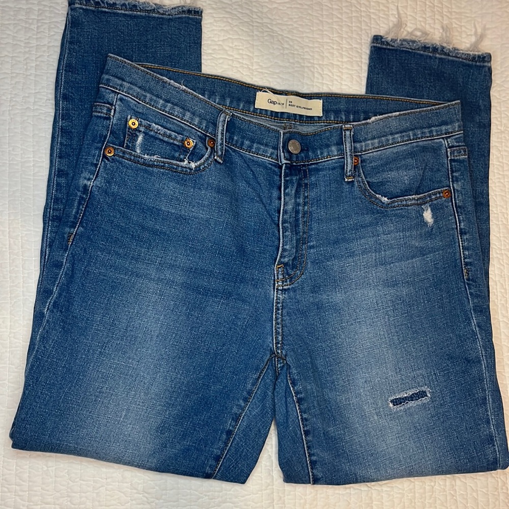 Gap 1969 / Size 30 Best Girlfriend Denim Jeans/ Distressed